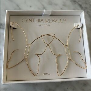 Cynthia Rowley NEW YORK butterfly earrings brass